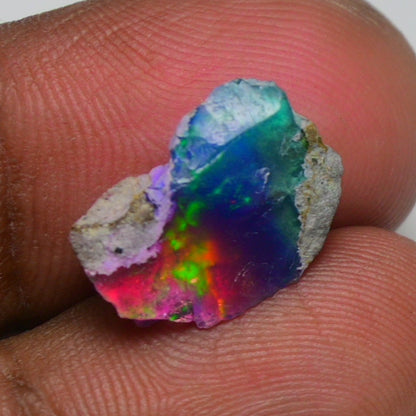 Very Rare Bi-Color Opal Rough 3.80 Cts Natural Ethiopian Opal Raw Jewelry Grade