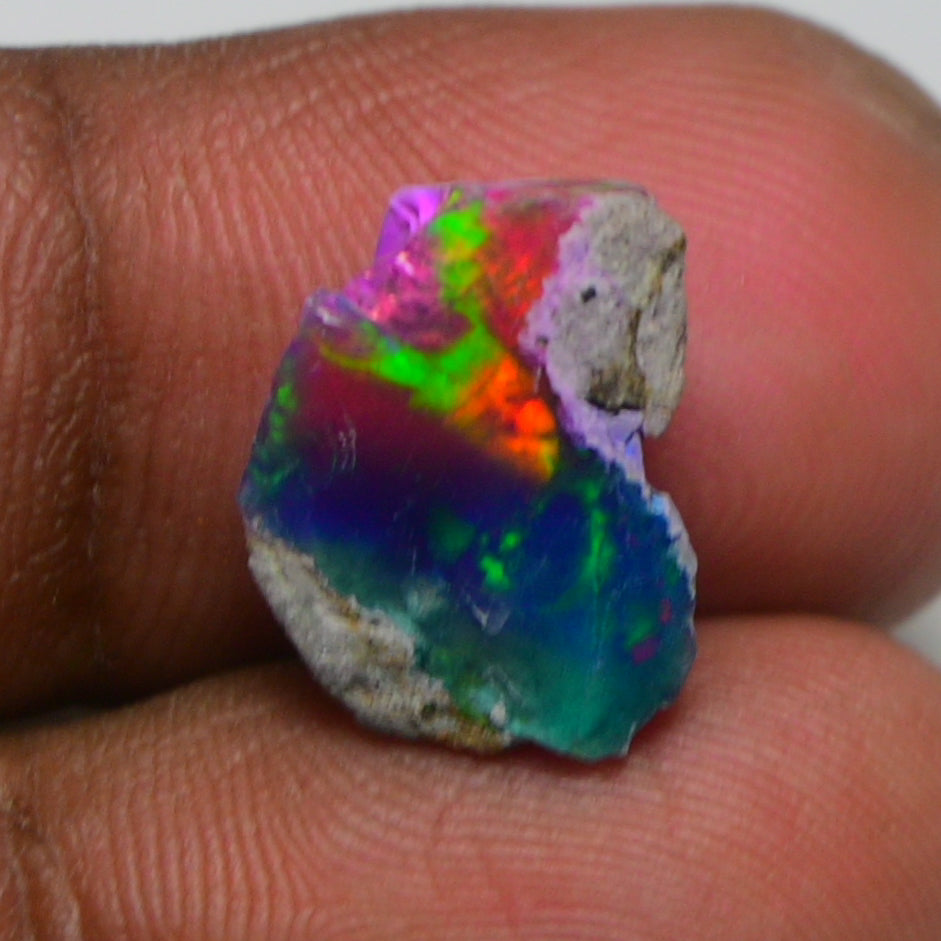 Very Rare Bi-Color Opal Rough 3.80 Cts Natural Ethiopian Opal Raw Jewelry Grade