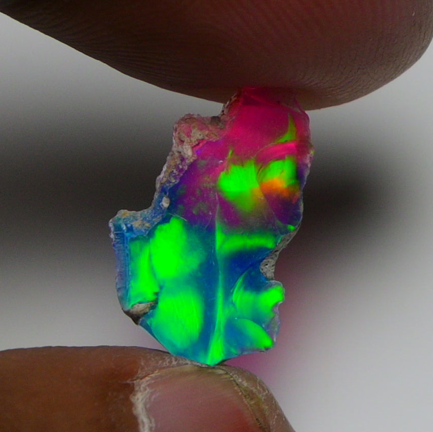 Very Rare Bi-Color Opal Rough 2.20 Cts Natural Ethiopian Opal Raw Jewelry Grade