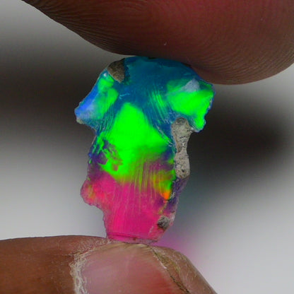 Very Rare Bi-Color Opal Rough 2.20 Cts Natural Ethiopian Opal Raw Jewelry Grade