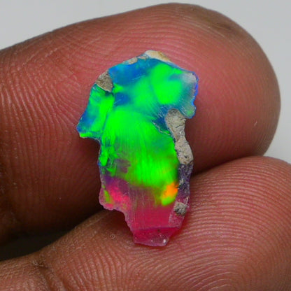 Very Rare Bi-Color Opal Rough 2.20 Cts Natural Ethiopian Opal Raw Jewelry Grade