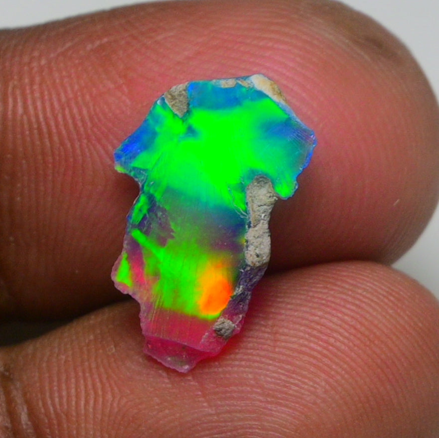 Very Rare Bi-Color Opal Rough 2.20 Cts Natural Ethiopian Opal Raw Jewelry Grade
