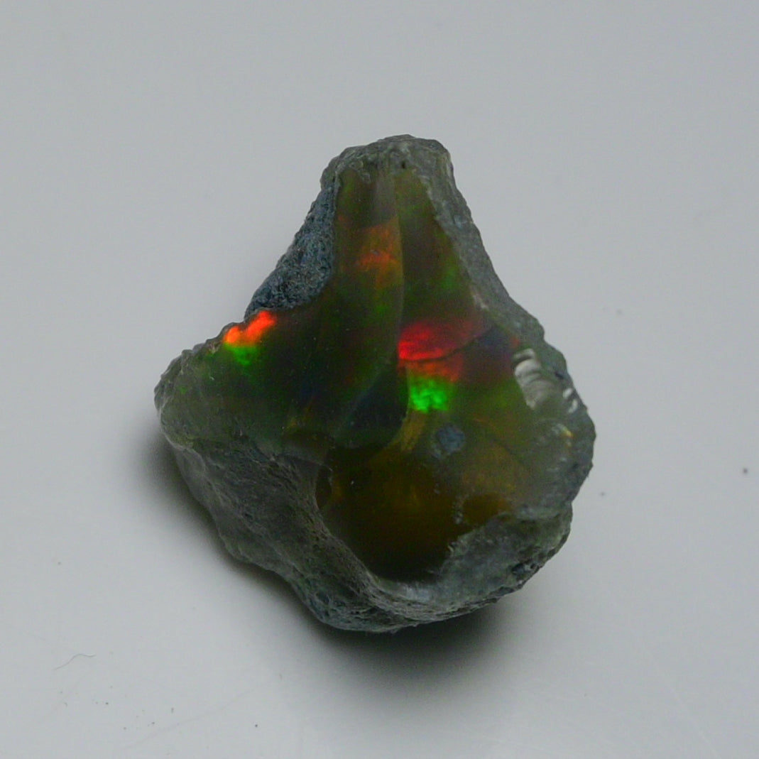 Black Opal 19.00 Carats | Natural Black Ethiopian Opal Rough - Ready for Cutting & Jewelry