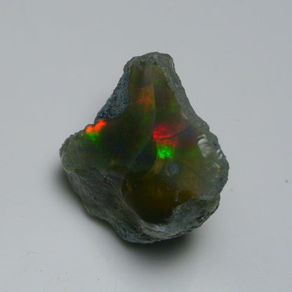 Black Opal 19.00 Carats | Natural Black Ethiopian Opal Rough - Ready for Cutting & Jewelry