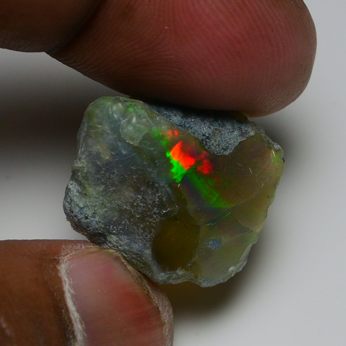 Black Opal 19.00 Carats | Natural Black Ethiopian Opal Rough - Ready for Cutting & Jewelry