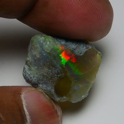 Black Opal 19.00 Carats | Natural Black Ethiopian Opal Rough - Ready for Cutting & Jewelry