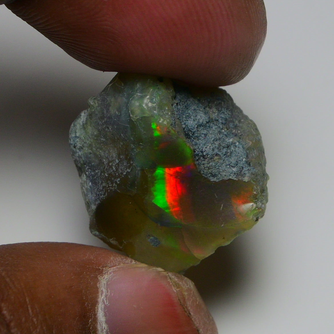 Black Opal 19.00 Carats | Natural Black Ethiopian Opal Rough - Ready for Cutting & Jewelry
