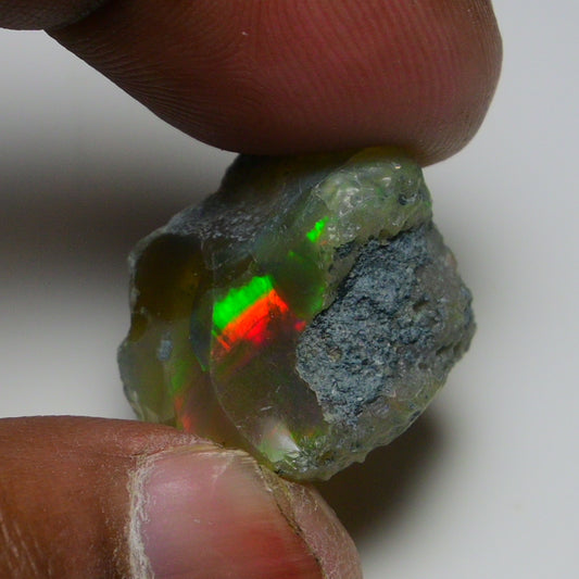 Black Opal 19.00 Carats | Natural Black Ethiopian Opal Rough - Ready for Cutting & Jewelry