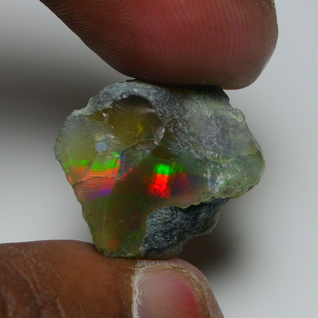 Black Opal 19.00 Carats | Natural Black Ethiopian Opal Rough - Ready for Cutting & Jewelry