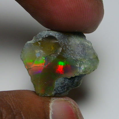 Black Opal 19.00 Carats | Natural Black Ethiopian Opal Rough - Ready for Cutting & Jewelry