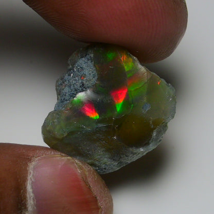 Black Opal 19.00 Carats | Natural Black Ethiopian Opal Rough - Ready for Cutting & Jewelry