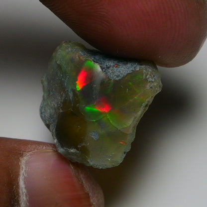 Black Opal 19.00 Carats | Natural Black Ethiopian Opal Rough - Ready for Cutting & Jewelry