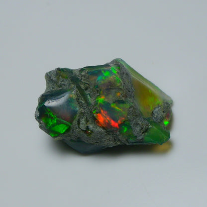 Black Opal 22.85 Carats | Natural Black Ethiopian Opal Rough - Ready for Cutting & Jewelry