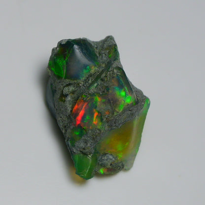 Black Opal 22.85 Carats | Natural Black Ethiopian Opal Rough - Ready for Cutting & Jewelry