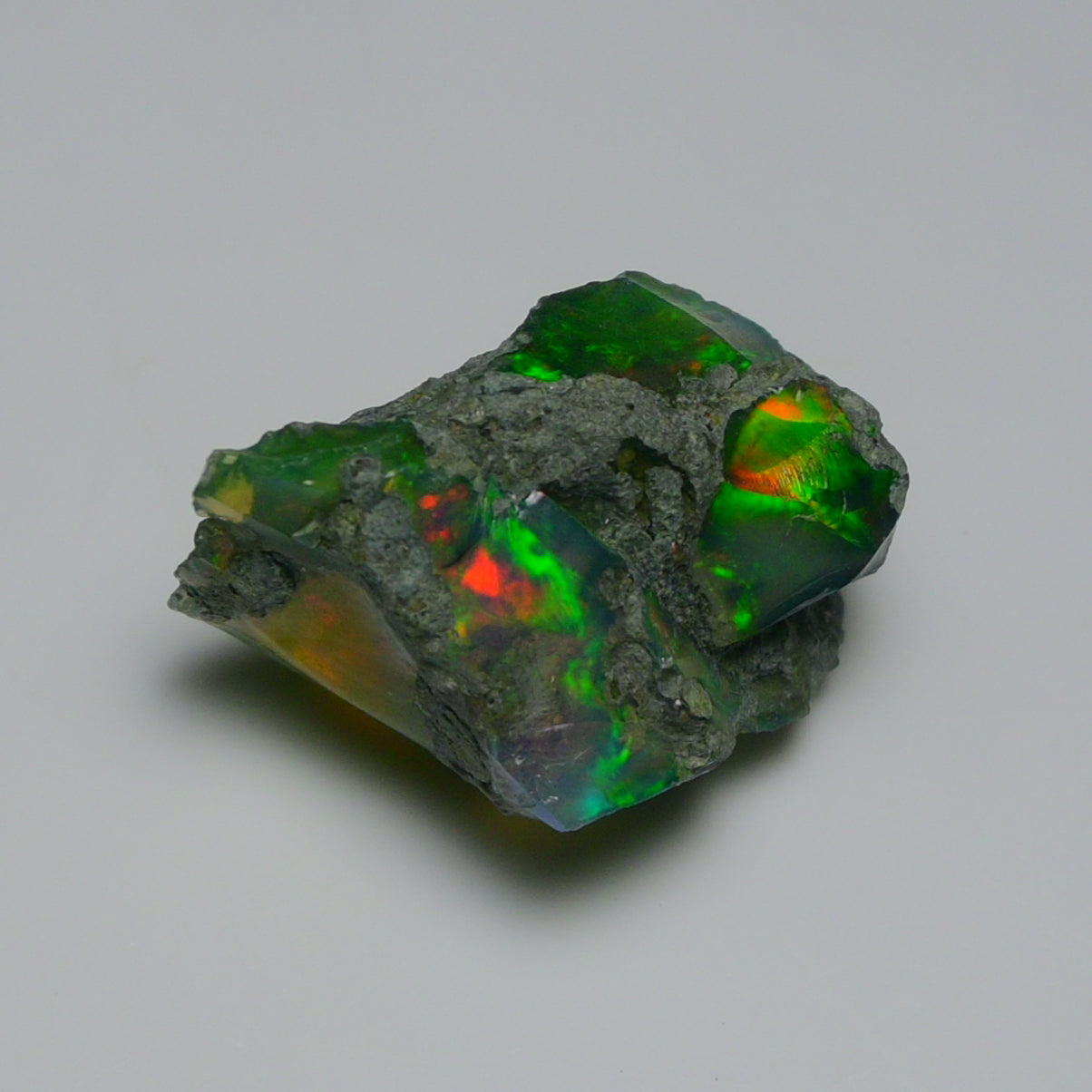 Black Opal 22.85 Carats | Natural Black Ethiopian Opal Rough - Ready for Cutting & Jewelry