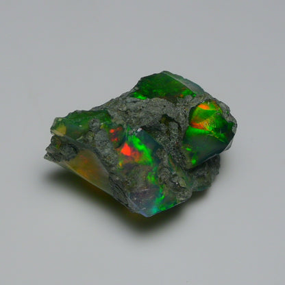 Black Opal 22.85 Carats | Natural Black Ethiopian Opal Rough - Ready for Cutting & Jewelry