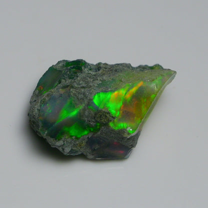 Black Opal 22.85 Carats | Natural Black Ethiopian Opal Rough - Ready for Cutting & Jewelry