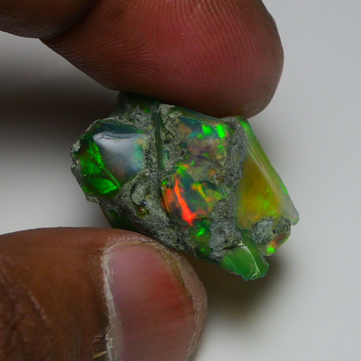 Black Opal 22.85 Carats | Natural Black Ethiopian Opal Rough - Ready for Cutting & Jewelry