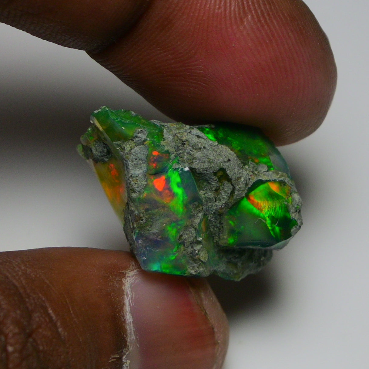 Black Opal 22.85 Carats | Natural Black Ethiopian Opal Rough - Ready for Cutting & Jewelry
