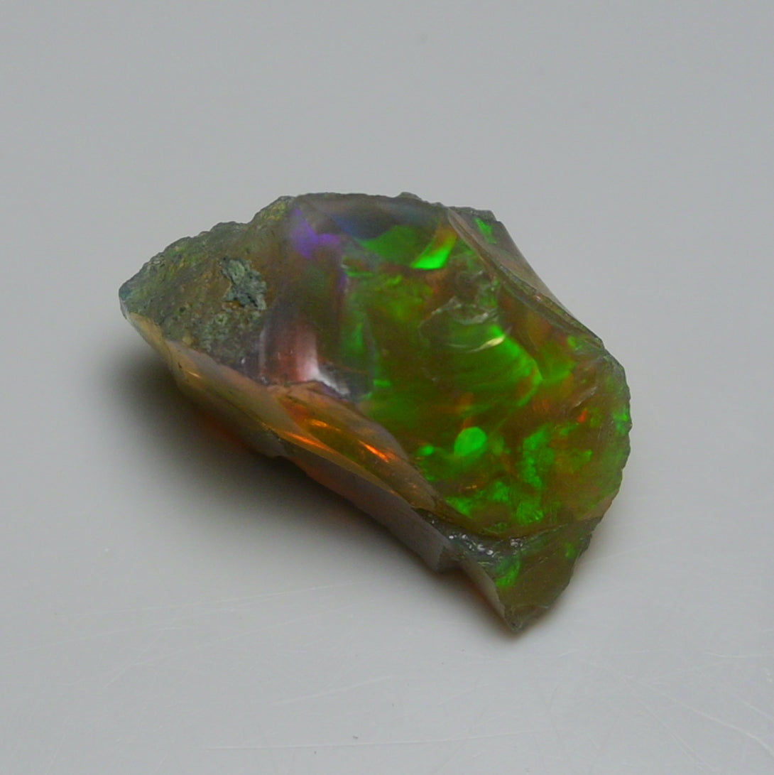 Black Opal 12.55 Carats | Natural Black Ethiopian Opal Rough - Ready for Cutting & Jewelry