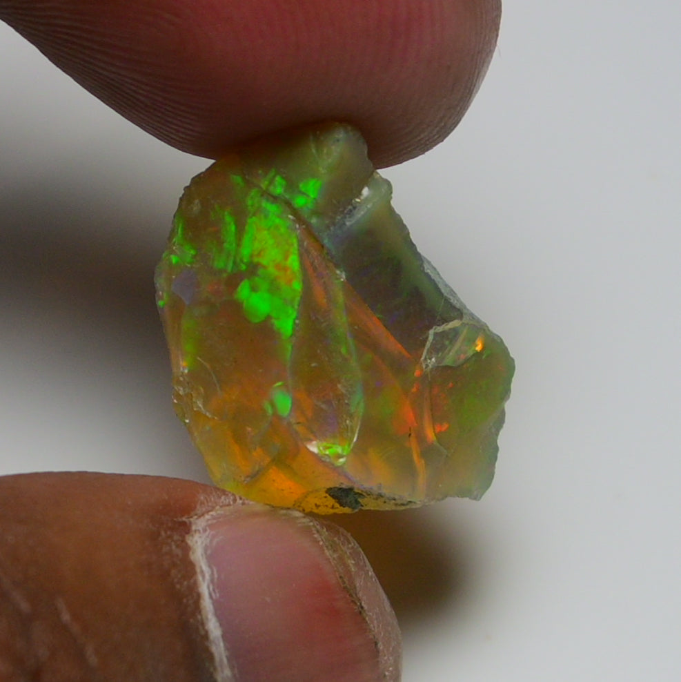 Black Opal 12.55 Carats | Natural Black Ethiopian Opal Rough - Ready for Cutting & Jewelry