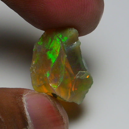 Black Opal 12.55 Carats | Natural Black Ethiopian Opal Rough - Ready for Cutting & Jewelry