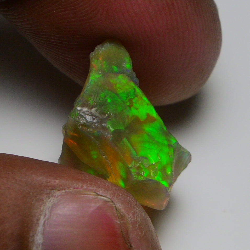Black Opal 12.55 Carats | Natural Black Ethiopian Opal Rough - Ready for Cutting & Jewelry