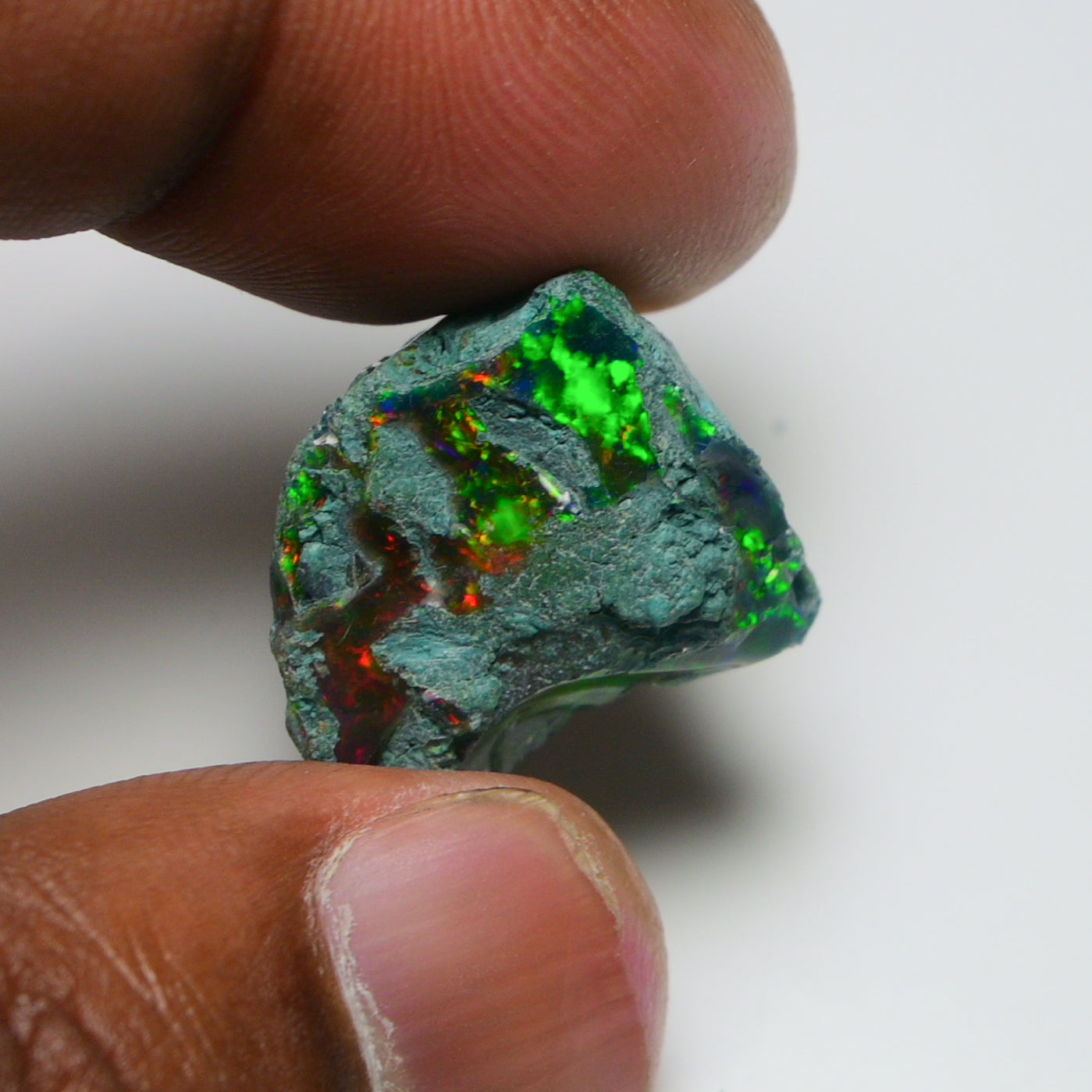 Black Opal 18.85 Carats | Natural Black Ethiopian Opal Rough - Ready for Cutting & Jewelry