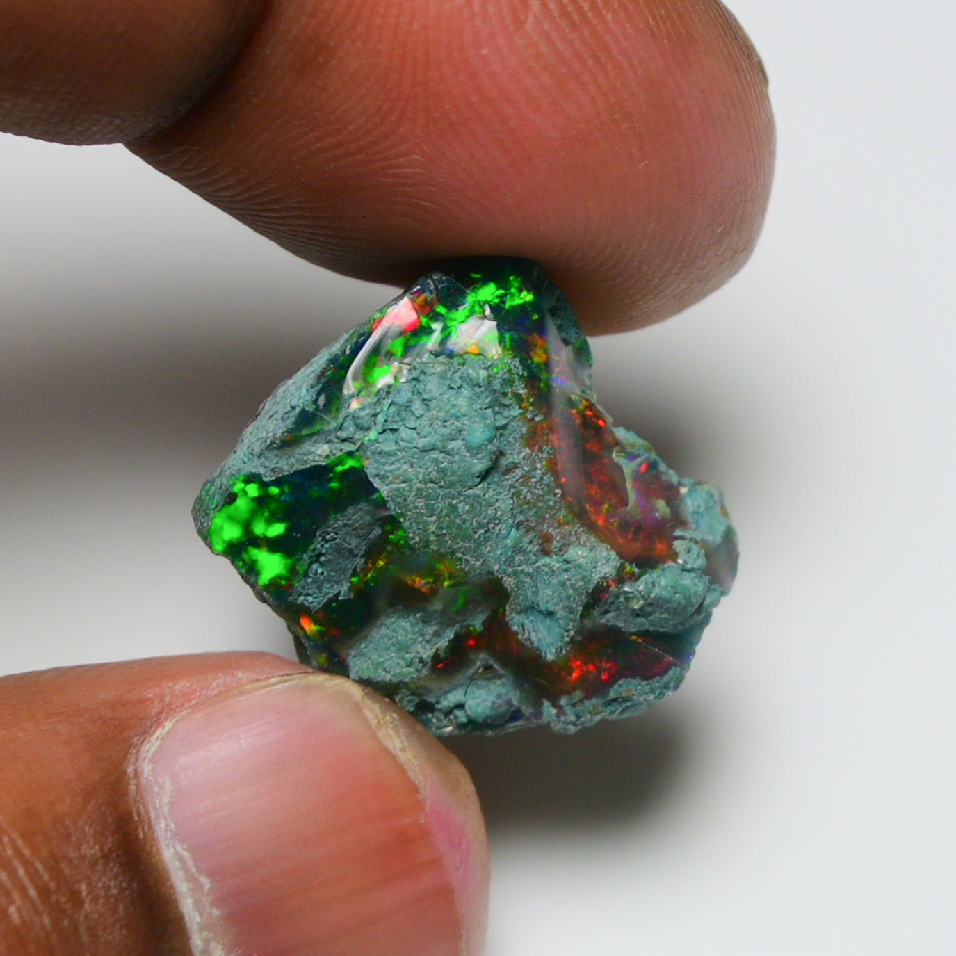 Black Opal 18.85 Carats | Natural Black Ethiopian Opal Rough - Ready for Cutting & Jewelry