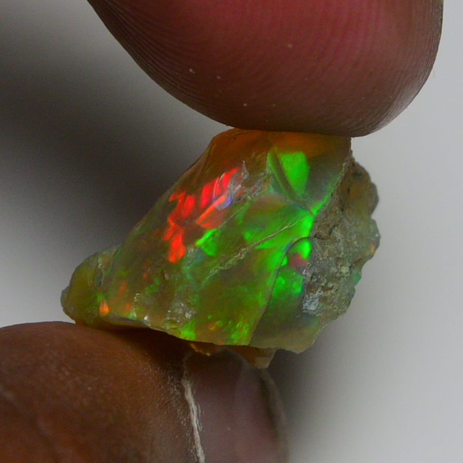 Black Opal 12.55 Carats | Natural Black Ethiopian Opal Rough - Ready for Cutting & Jewelry
