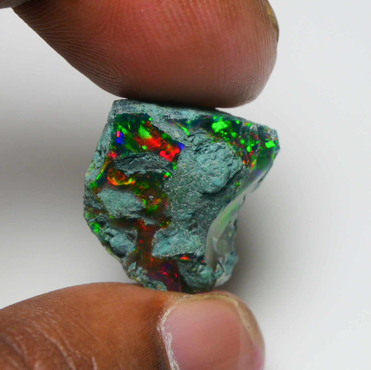 Black Opal 18.85 Carats | Natural Black Ethiopian Opal Rough - Ready for Cutting & Jewelry