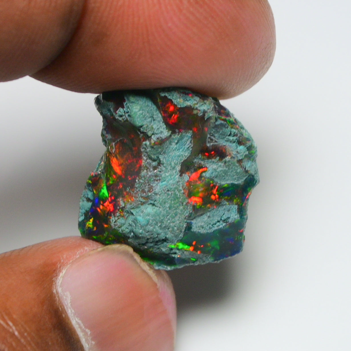 Black Opal 18.85 Carats | Natural Black Ethiopian Opal Rough - Ready for Cutting & Jewelry