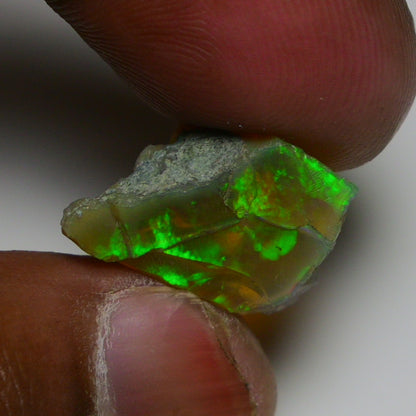 Black Opal 12.55 Carats | Natural Black Ethiopian Opal Rough - Ready for Cutting & Jewelry