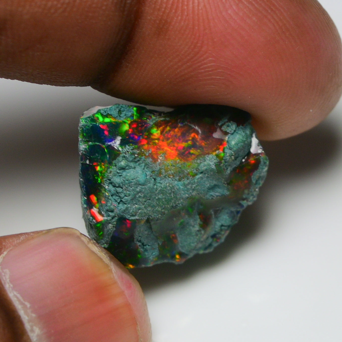 Black Opal 18.85 Carats | Natural Black Ethiopian Opal Rough - Ready for Cutting & Jewelry