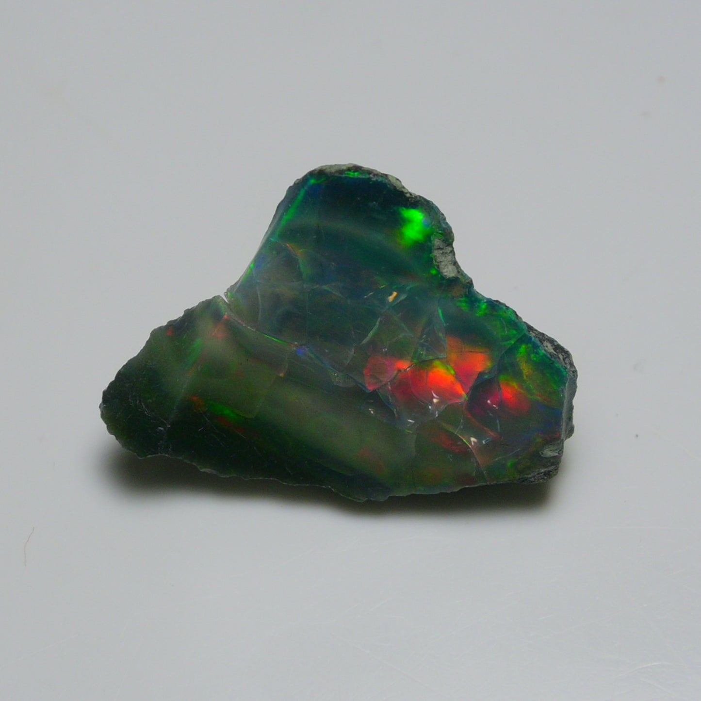 Black Opal 12.35 Carats | Natural Black Ethiopian Opal Rough - Ready for Cutting & Jewelry