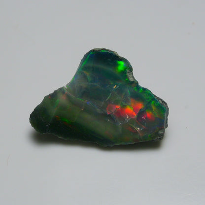 Black Opal 12.35 Carats | Natural Black Ethiopian Opal Rough - Ready for Cutting & Jewelry