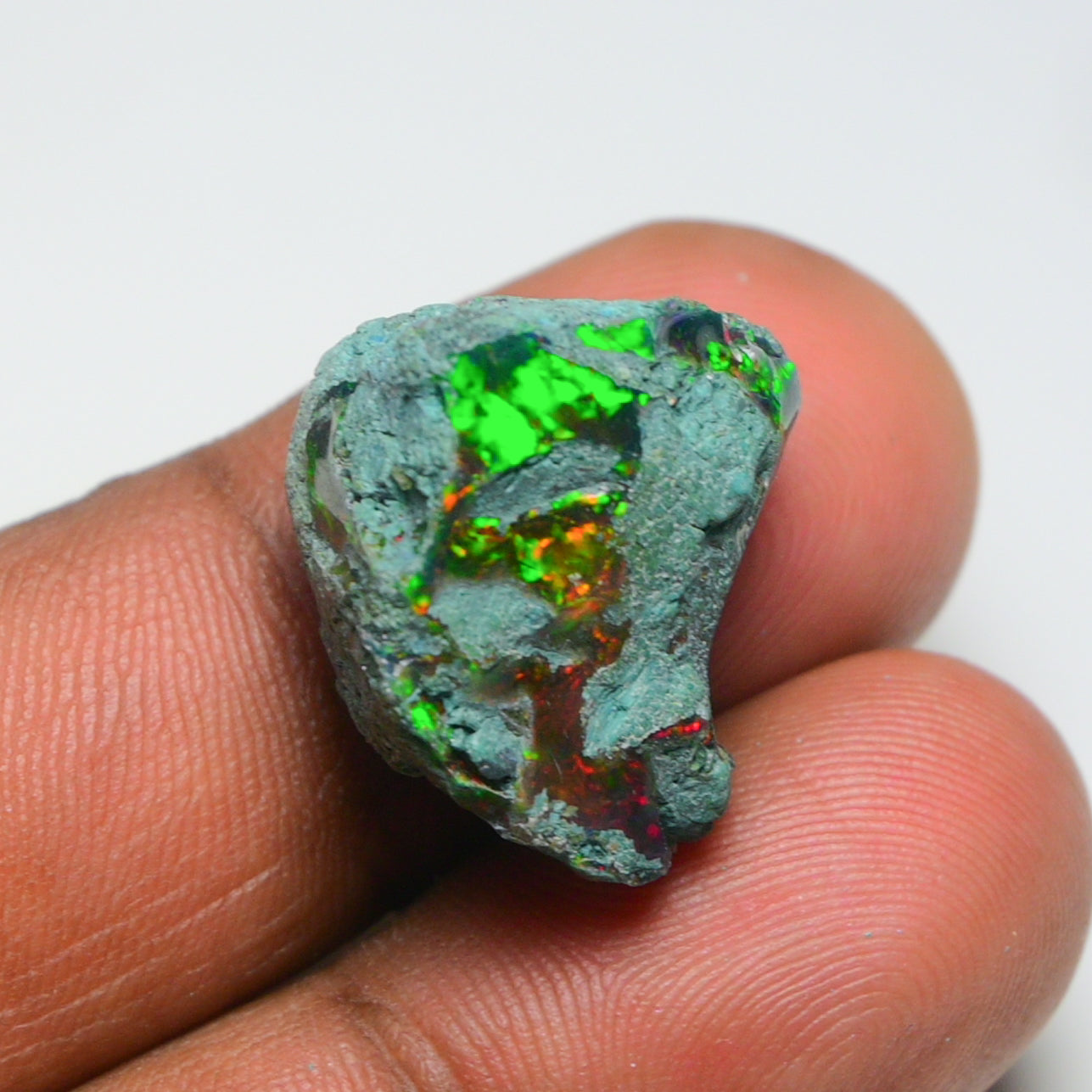 Black Opal 18.85 Carats | Natural Black Ethiopian Opal Rough - Ready for Cutting & Jewelry