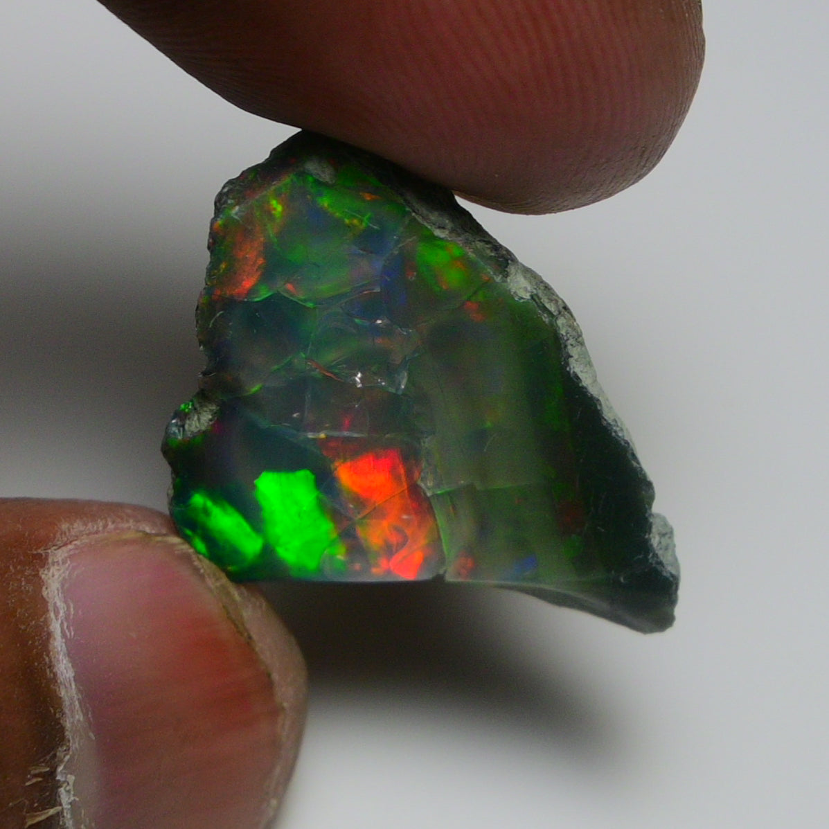 Black Opal 12.35 Carats | Natural Black Ethiopian Opal Rough - Ready for Cutting & Jewelry