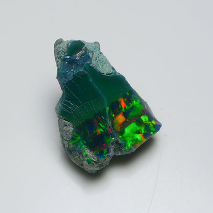 Black Opal 14.15 Carats | Natural Black Ethiopian Opal Rough - Ready for Cutting & Jewelry