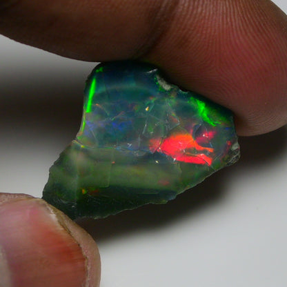 Black Opal 12.35 Carats | Natural Black Ethiopian Opal Rough - Ready for Cutting & Jewelry