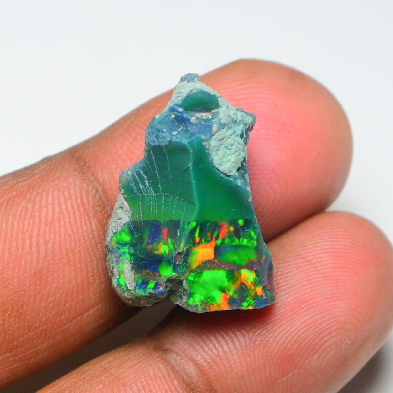Black Opal 14.15 Carats | Natural Black Ethiopian Opal Rough - Ready for Cutting & Jewelry