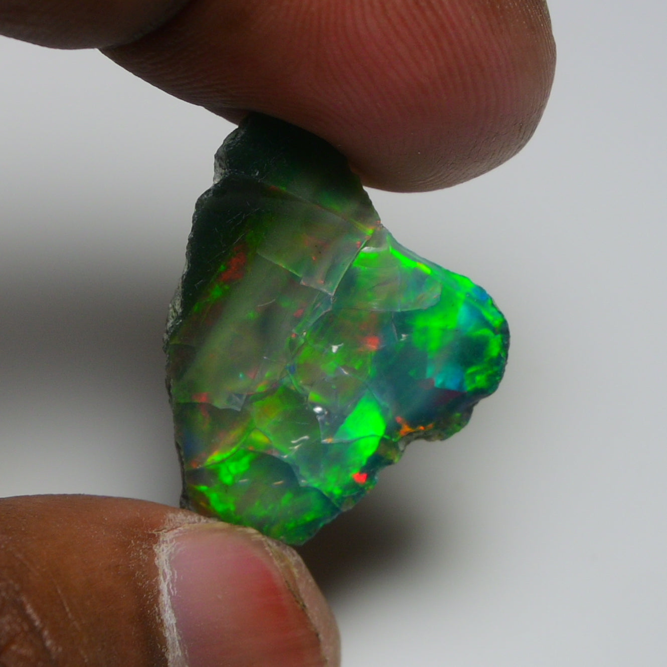 Black Opal 12.35 Carats | Natural Black Ethiopian Opal Rough - Ready for Cutting & Jewelry
