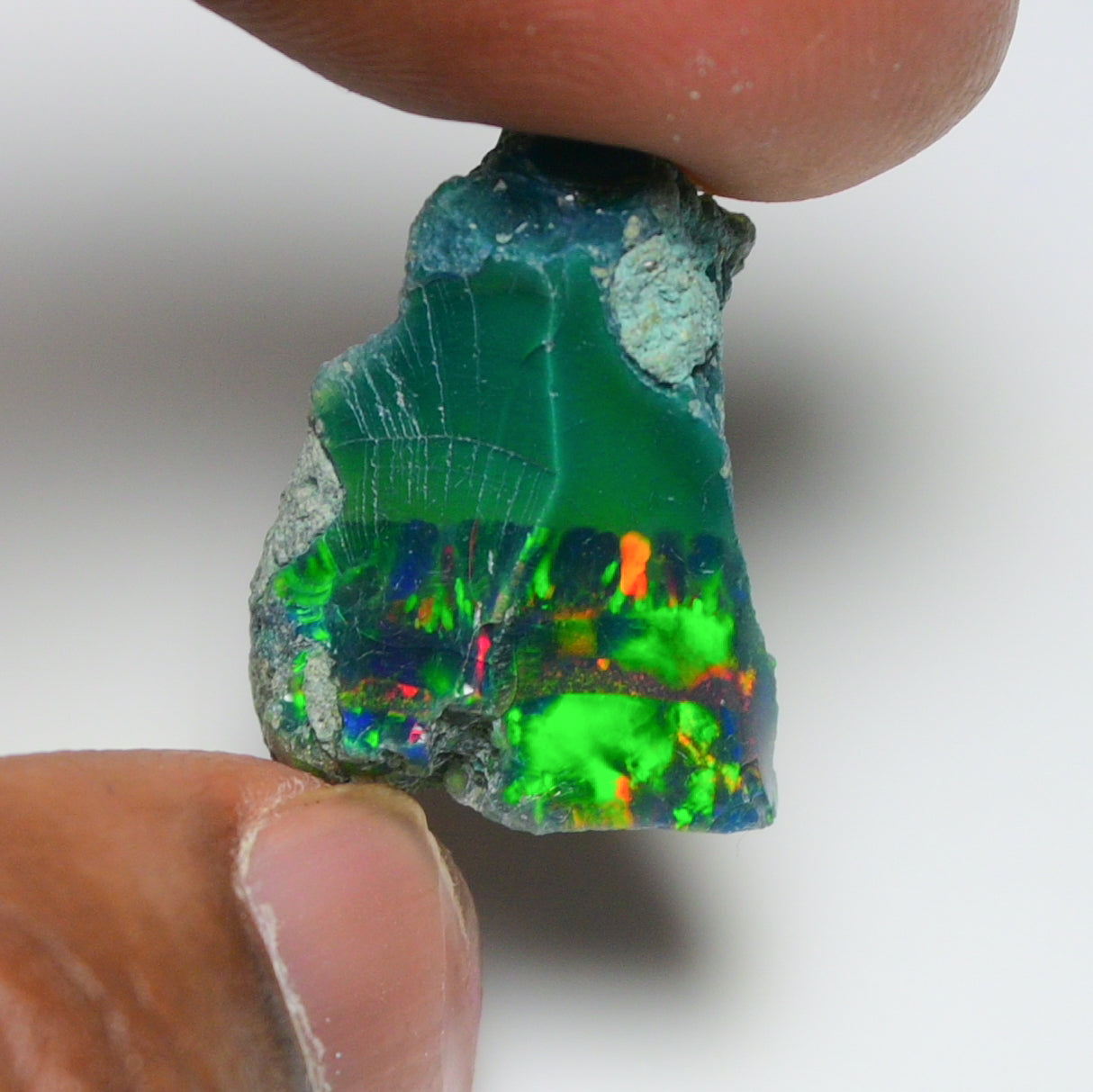 Black Opal 14.15 Carats | Natural Black Ethiopian Opal Rough - Ready for Cutting & Jewelry