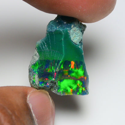 Black Opal 14.15 Carats | Natural Black Ethiopian Opal Rough - Ready for Cutting & Jewelry