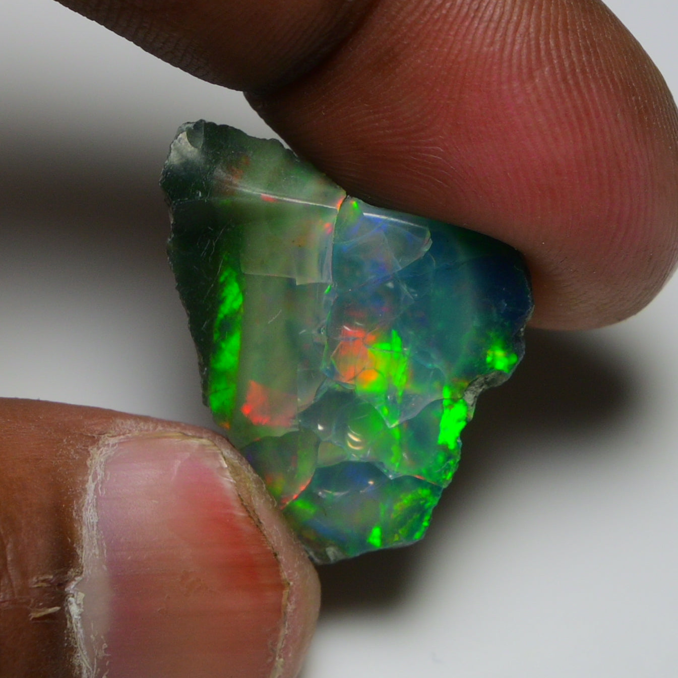 Black Opal 12.35 Carats | Natural Black Ethiopian Opal Rough - Ready for Cutting & Jewelry