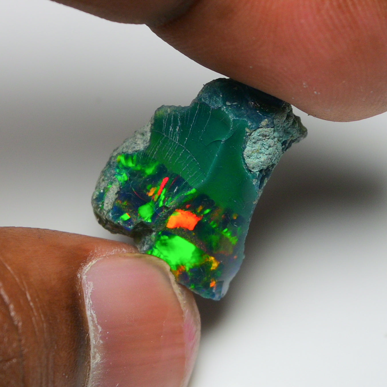 Black Opal 14.15 Carats | Natural Black Ethiopian Opal Rough - Ready for Cutting & Jewelry