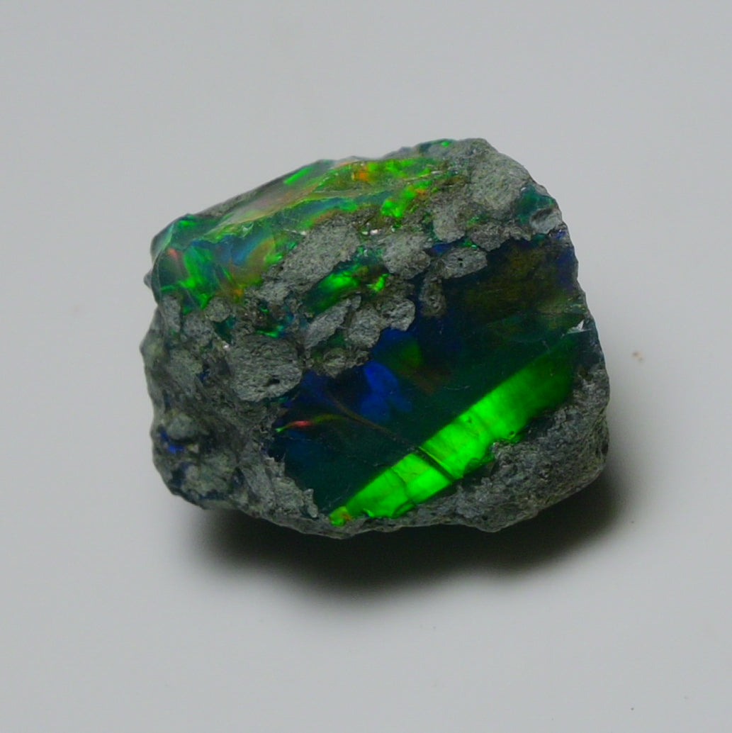 Black Opal 22.55 Carats | Natural Black Ethiopian Opal Rough - Ready for Cutting & Jewelry
