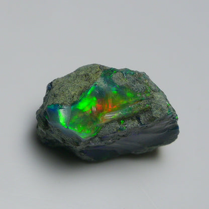 Black Opal 22.55 Carats | Natural Black Ethiopian Opal Rough - Ready for Cutting & Jewelry