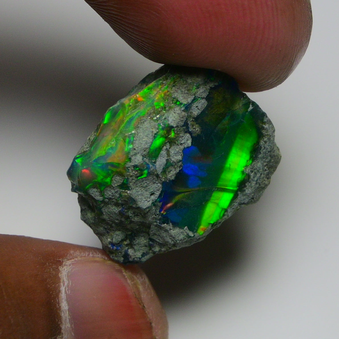 Black Opal 22.55 Carats | Natural Black Ethiopian Opal Rough - Ready for Cutting & Jewelry