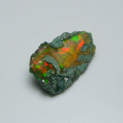 Black Opal 13.85 Carats | Natural Black Ethiopian Opal Rough - Ready for Cutting & Jewelry